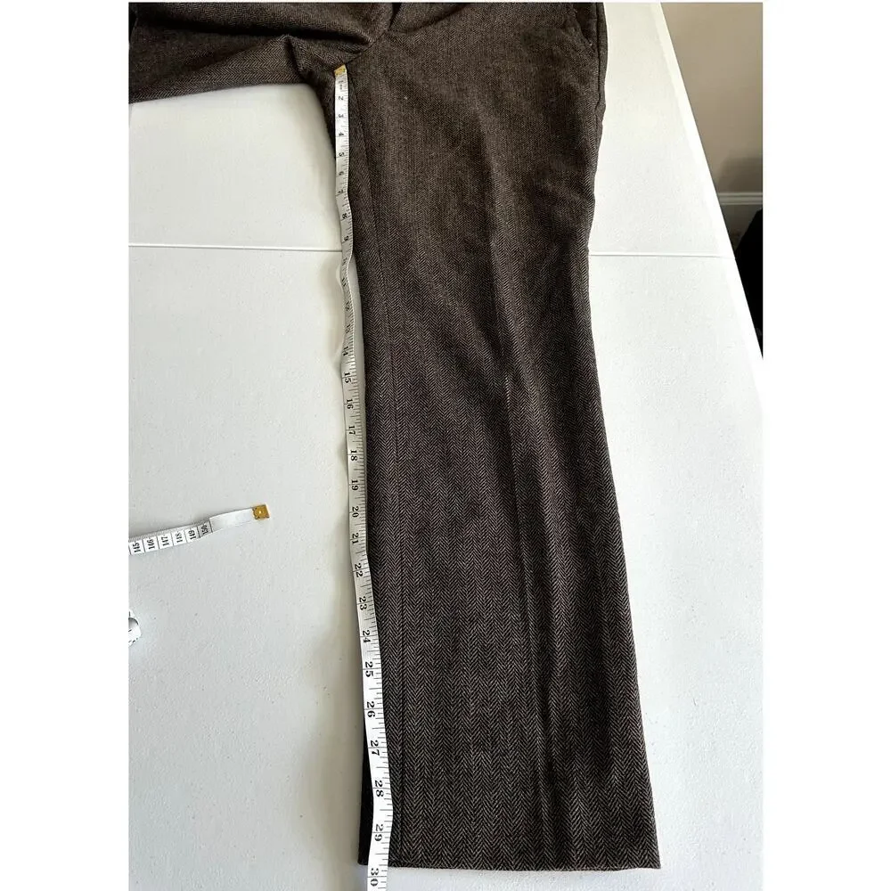 Banana Republic Brown Reegan Wool, Lined, Dress Pants- 6 - Picture 7 of 7